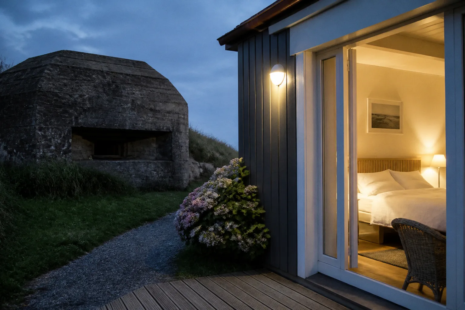 Dormir au pied d'un blockhaus : une expérience insolite sur le littoral normand