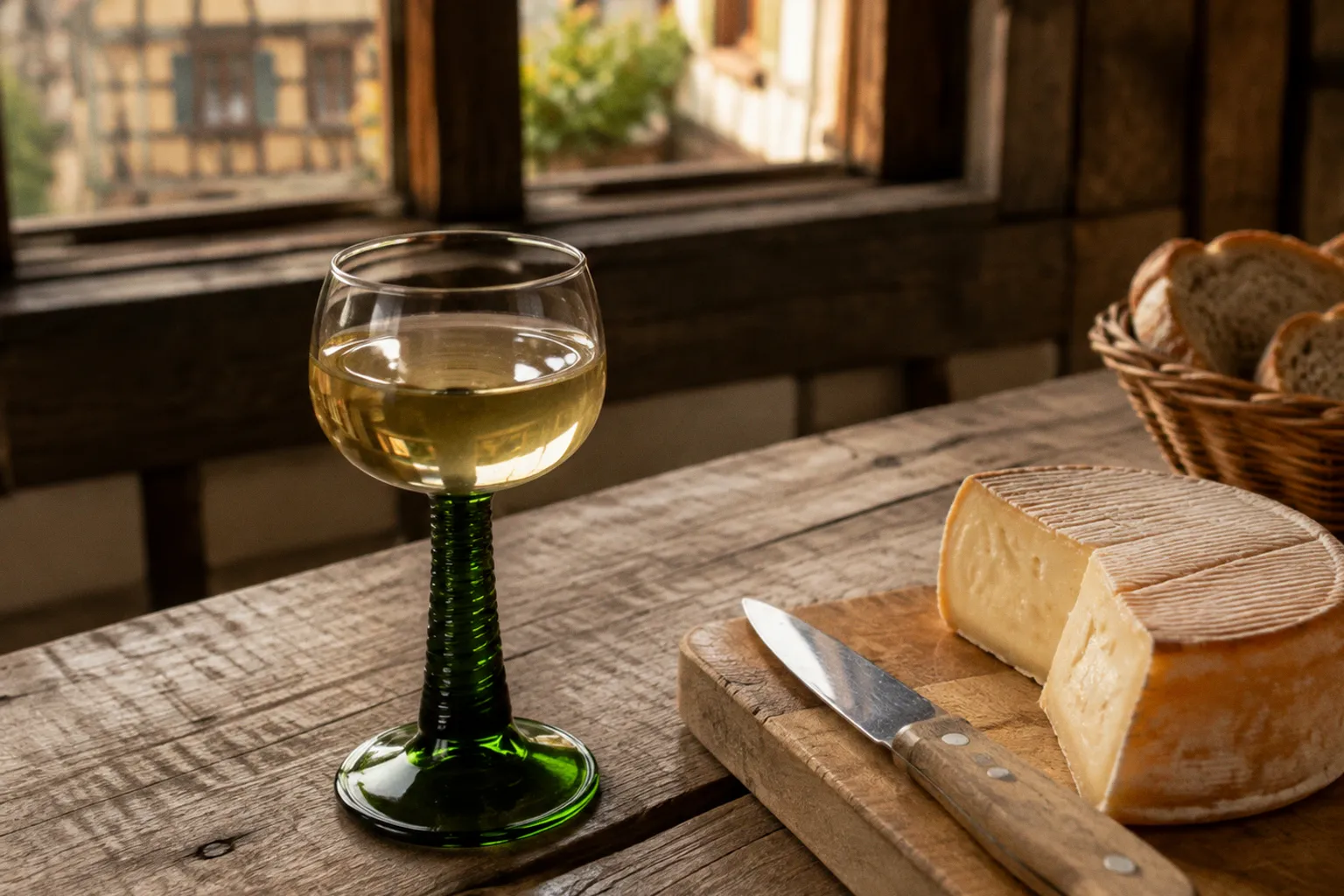 Verre d'Alsace à pied vert : tradition ou fausse coutume ?